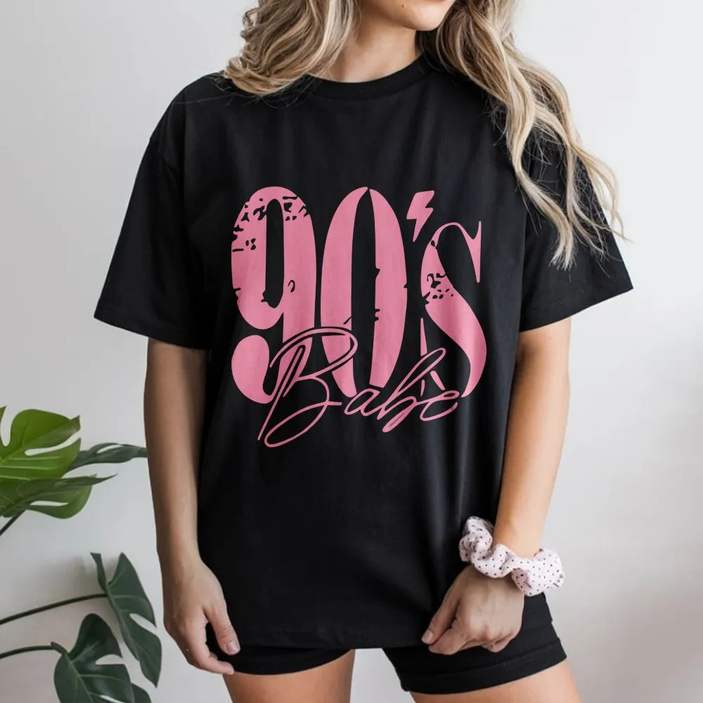 90s Babe T-Shirt | Retro Graphic Print Sweatshirt | Soft Cotton Blend Pullover | Nostalgic 90s Outfit Gift for Her