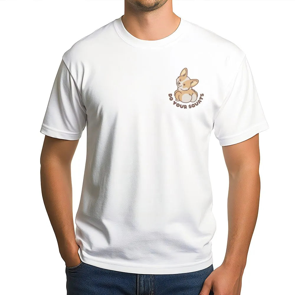 Corgi Gym Sweatshirt | Funny Do Your Squats Dog Graphic | Soft Cotton Blend | Gift for Weightlifter and Corgi Lover