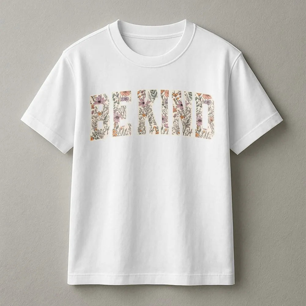 Be Kind Sweatshirt | Vintage Floral Text Design | Cozy Cotton Blend | Inspirational Gift for Teacher or Counselor