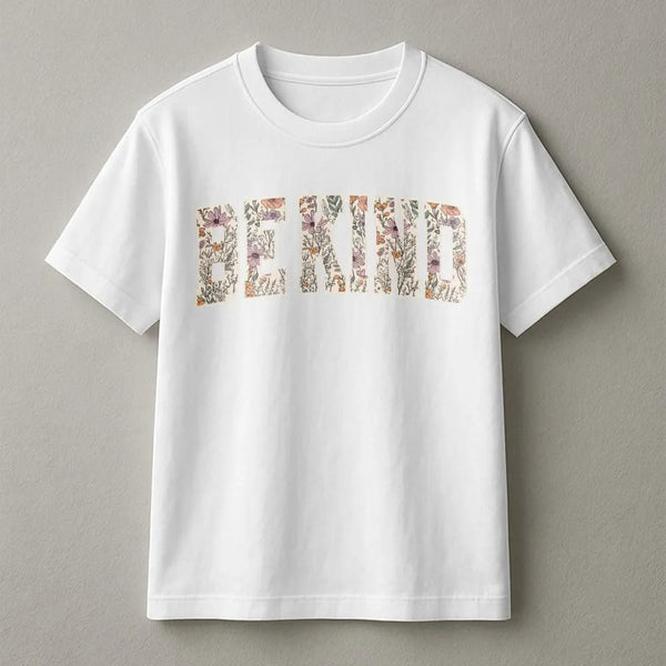 Be Kind Sweatshirt | Vintage Floral Text Design | Cozy Cotton Blend | Inspirational Gift for Teacher or Counselor