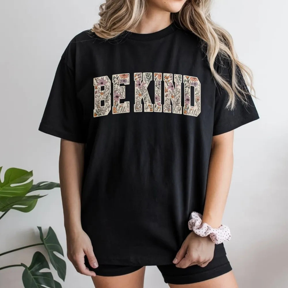 Be Kind Sweatshirt | Vintage Floral Text Design | Cozy Cotton Blend | Inspirational Gift for Teacher or Counselor