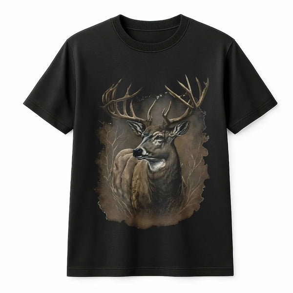 Whitetail Deer T-Shirt | Majestic Buck Wildlife Graphic | Premium Soft Cotton Tee | Nature Lover Outdoorsman Gift