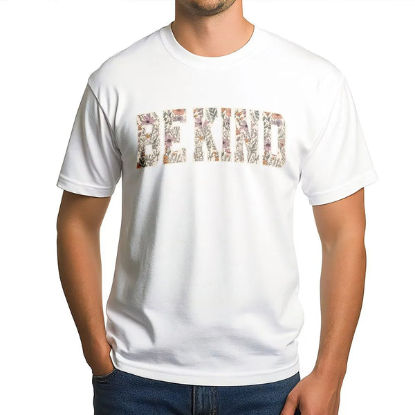 Be Kind Sweatshirt | Vintage Floral Text Design | Cozy Cotton Blend | Inspirational Gift for Teacher or Counselor