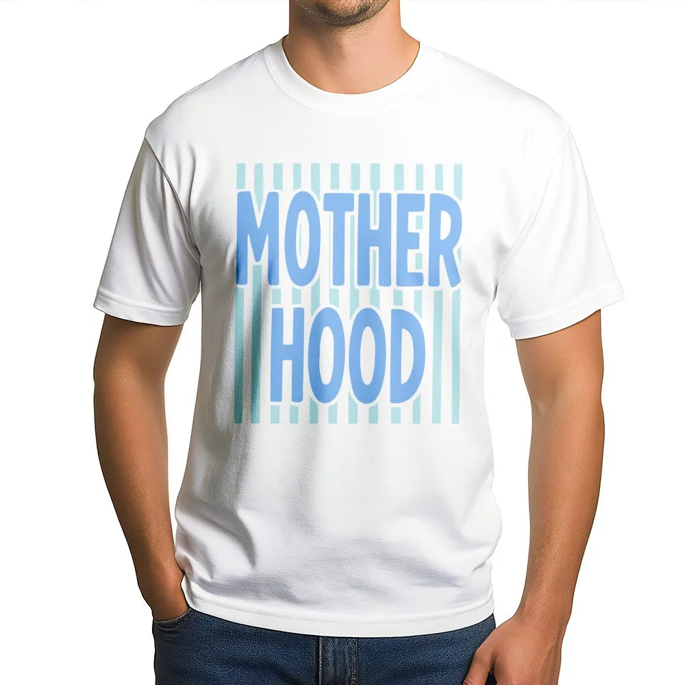 Motherhood Sweatshirt | Preppy Striped Graphic Crewneck | Soft Cotton Blend | Unique Mother's Day Gift For New Mom
